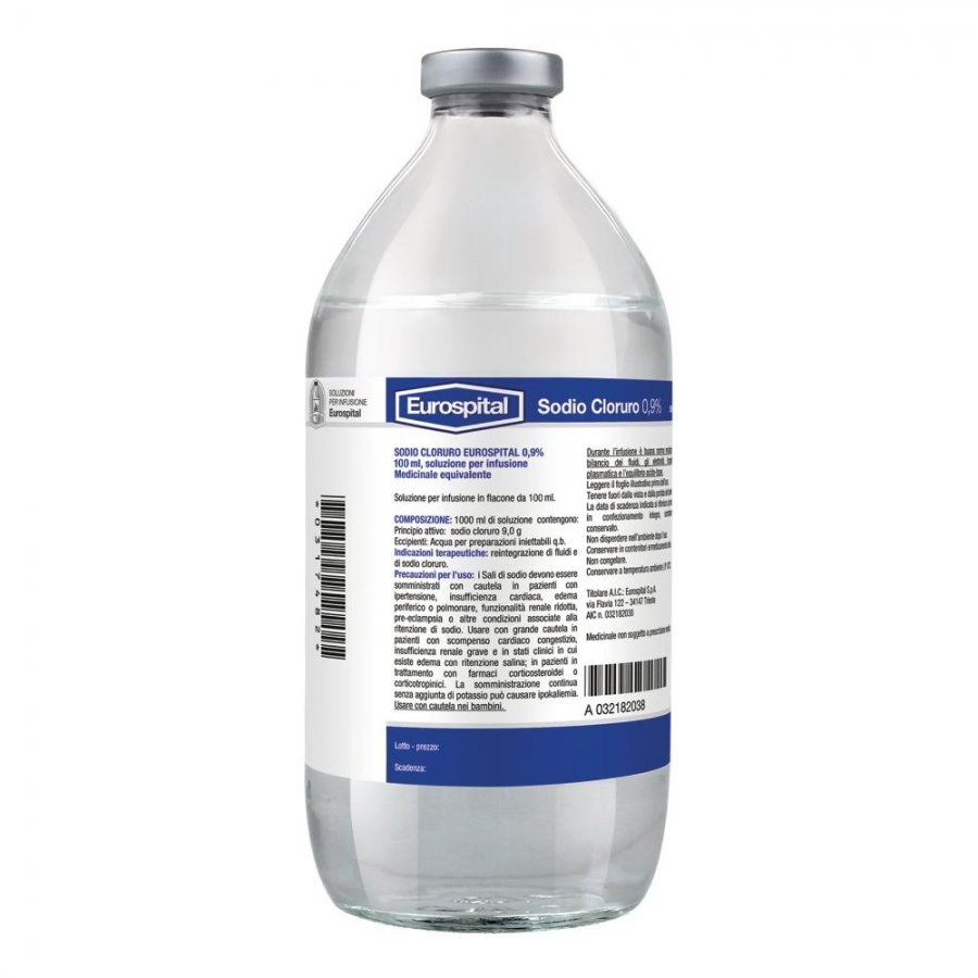 Sodio Cloruro Eurospital 0,9% 100ml