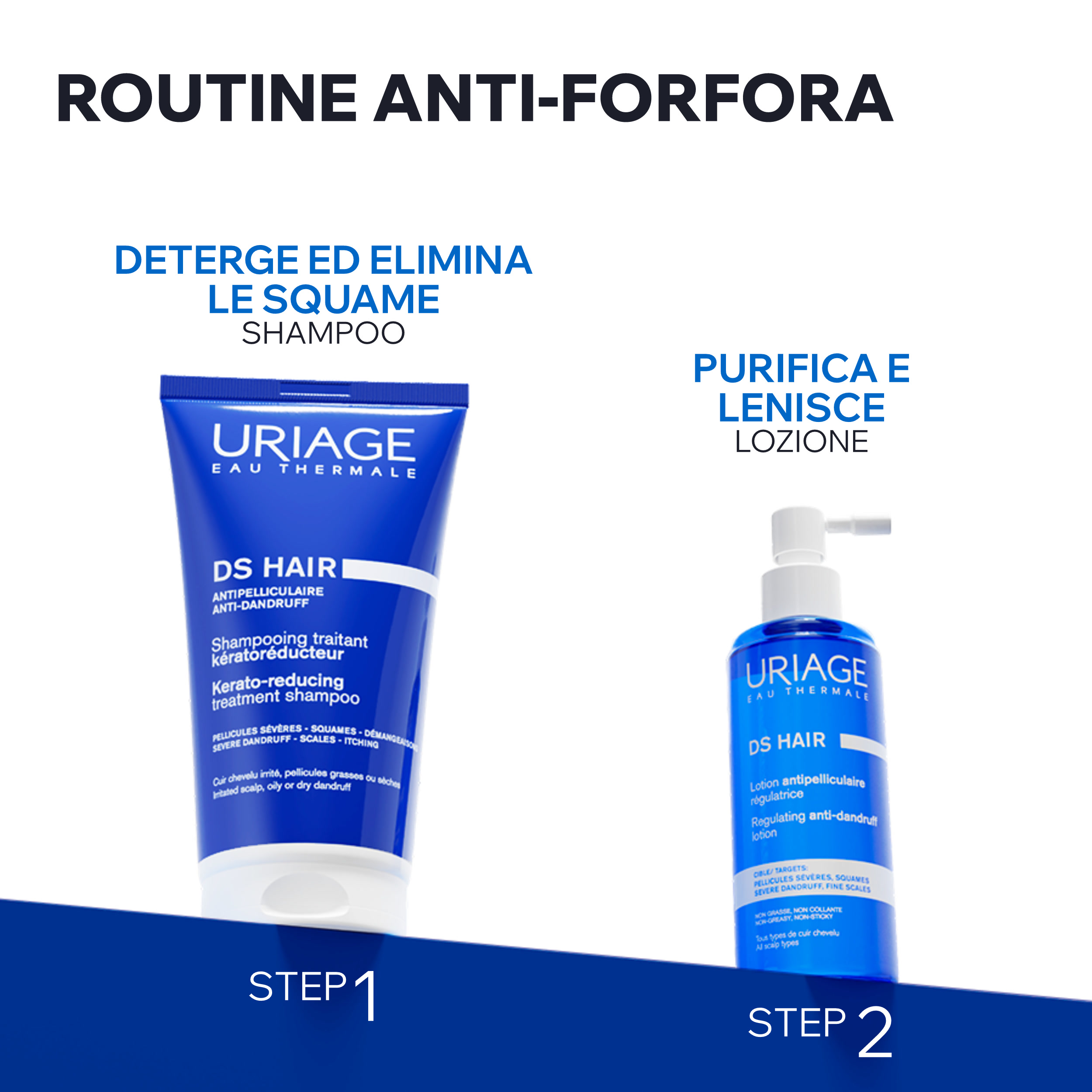 Uriage DS Hair - Shampoo Cheratoriduttore Per Forfora Severa, Secca E Grassa 150 ml
