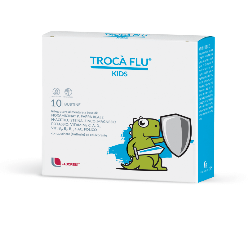 Trocà Flu Kids rafforza sistema immunitario bimbi 10 bustine