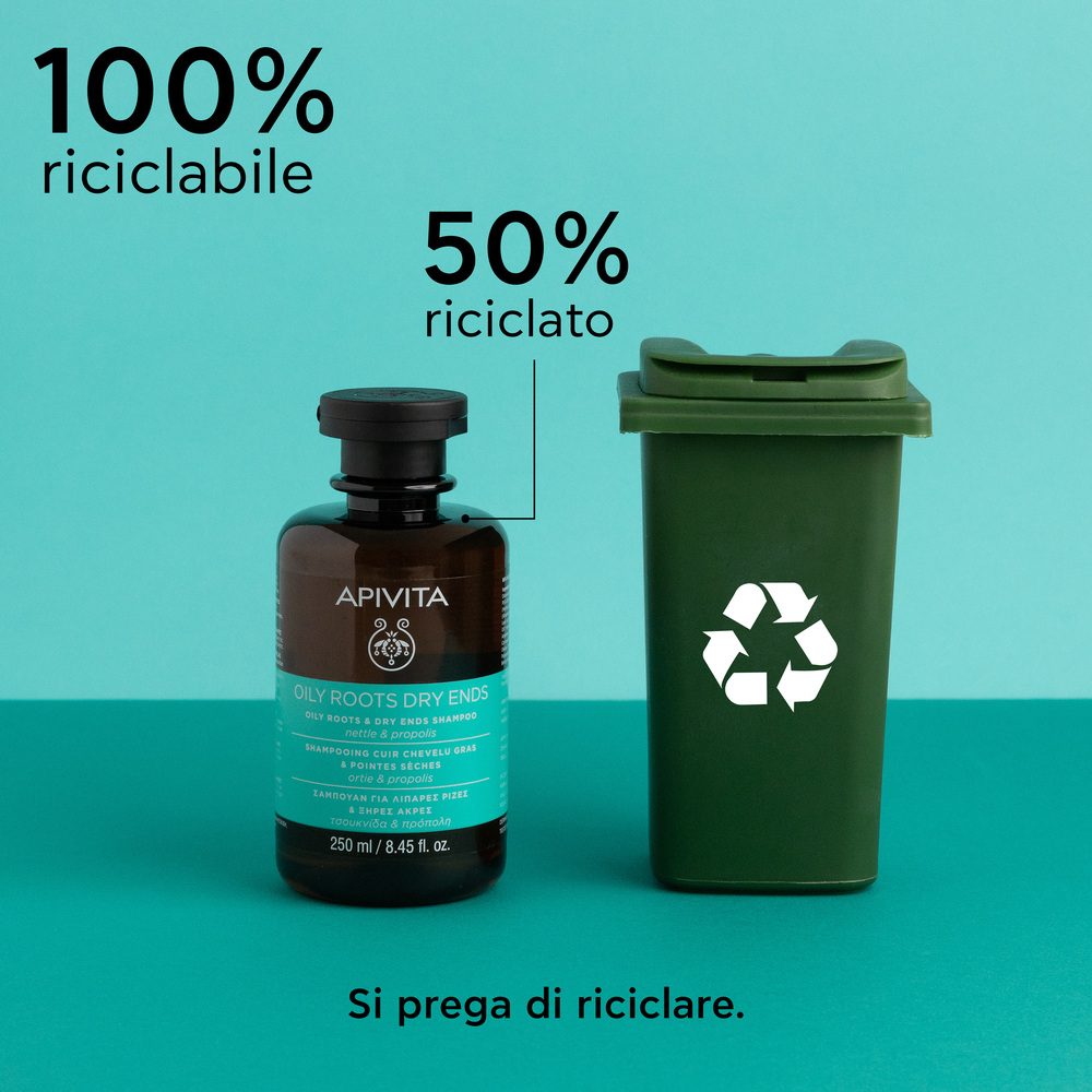 APIVITA Oily Roots Dry Ends Shampoo Cute Grassa e Punte Secche 250 ml