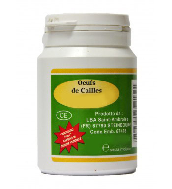 Uova Coturnix Integratore Alimentare Uova di Quaglia liofilizzate 120 Capsule