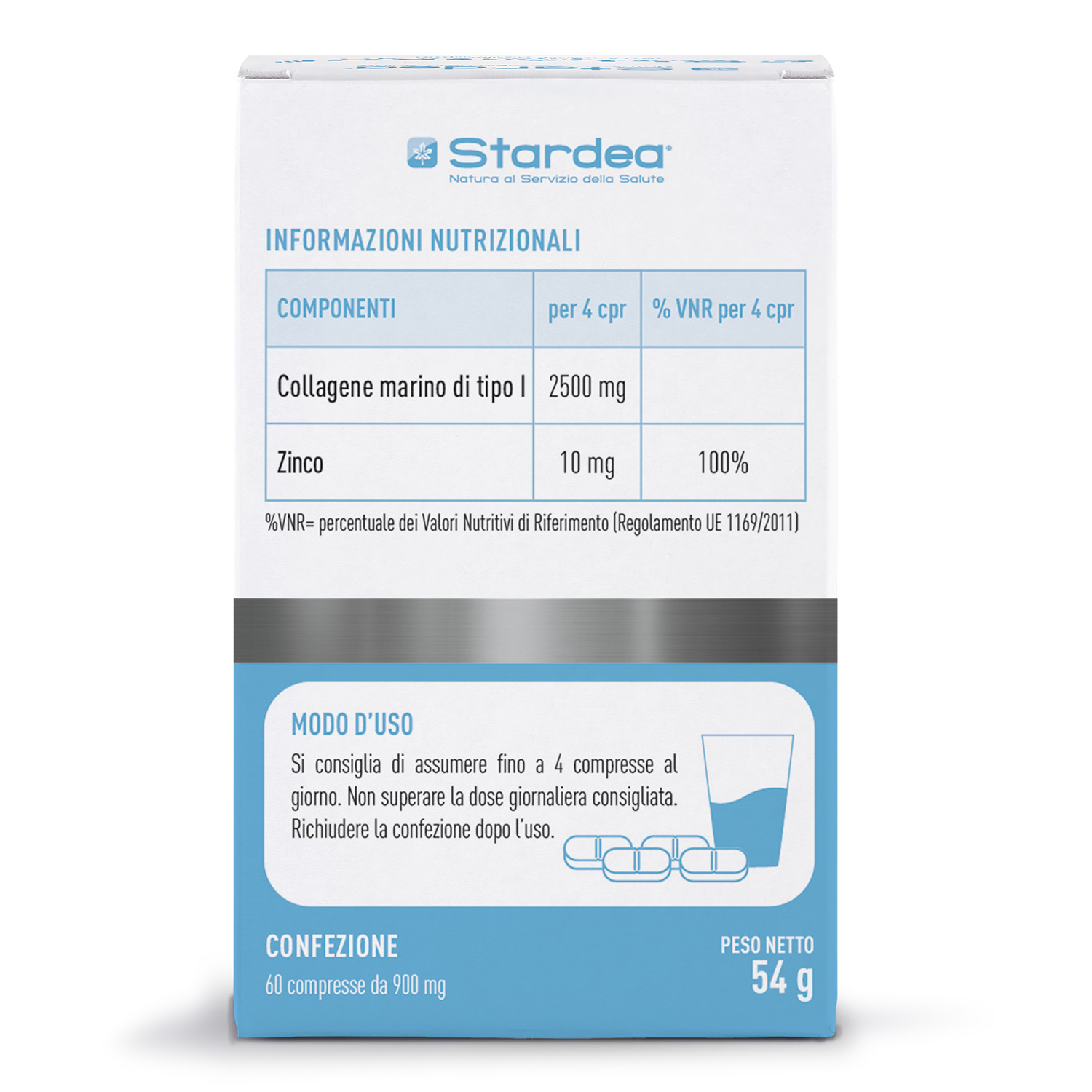 INTEGRATORE ALIMENTARE - 60 compresse a base di COLLAGENE MARINO DI TIPO I e Zinco per la BELLEZZA DELLA PELLE, ELASTICITÀ INTEGRATORE ALIMENTARE - 60 compresse a base di COLLAGENE MARINO DI TIPO I e Zinco per la BELLEZZA DELLA PELLE, ELASTICITÀ