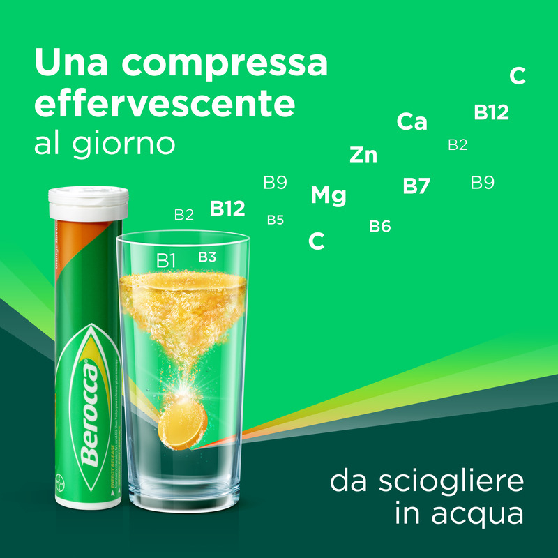 Berocca Plus, Integratore Alimentare, contro Stanchezza Fisica e Mentale, con Vitamine B, Vitamina C, Calcio, Magnesio e Zinco, Gusto Arancia, 15 Compresse Effervescenti Berocca Plus, Integratore Alimentare, contro Stanchezza Fisica e Mentale, con Vitamine B, Vitamina C, Calcio, Magnesio e Zinco, Gusto Arancia, 15 Compresse Effervescenti