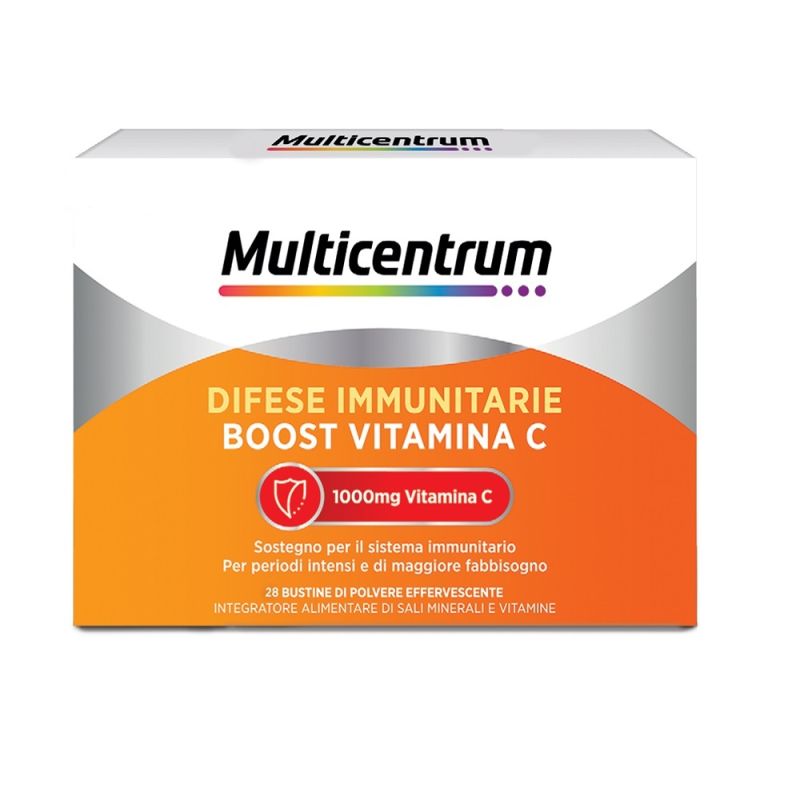 Multicentrum Difese Immunitarie Boost Vitamina C 28 Bustine - Integratore Per Il Sistema Immunitario