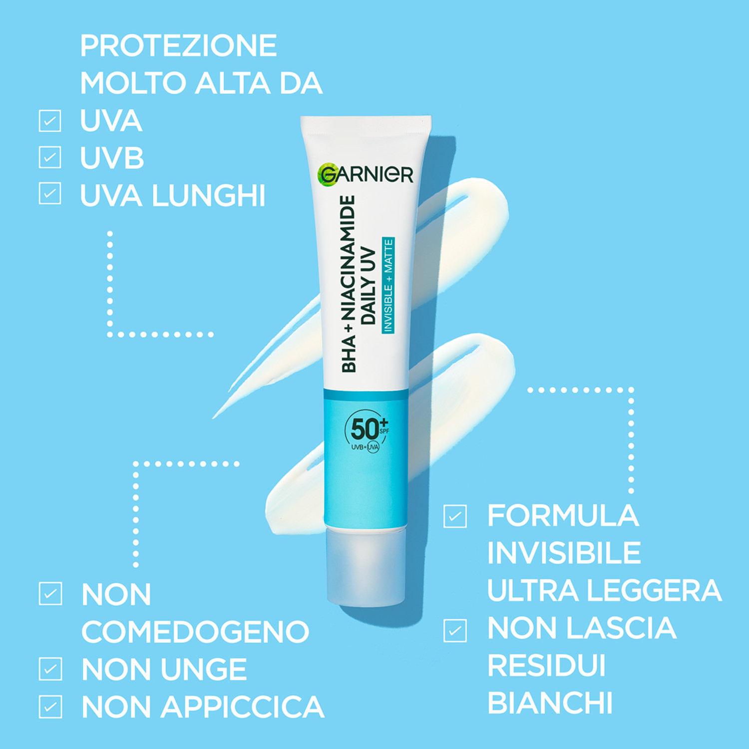 GARNIER FLUIDO ANTI UV BHA 50+