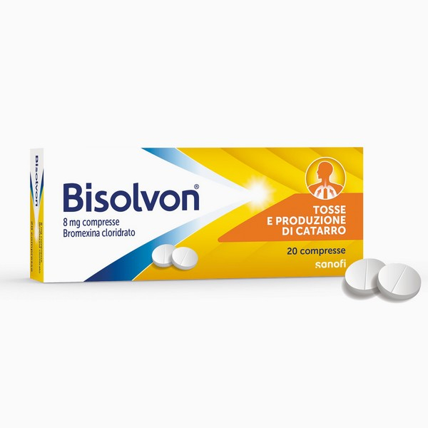 Bisolvon - Mucolitico per tosse grassa - 20 compresse - 8 mg