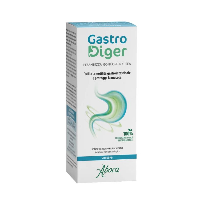 Aboca - GastroDiger Sciroppo 180 g - Dispositivo Medico Per La Motilità Gastrointestinale