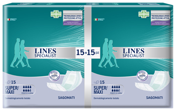Lines Specialist Pannolone Incontinenza Sagomato Maxi 30 Pezzi