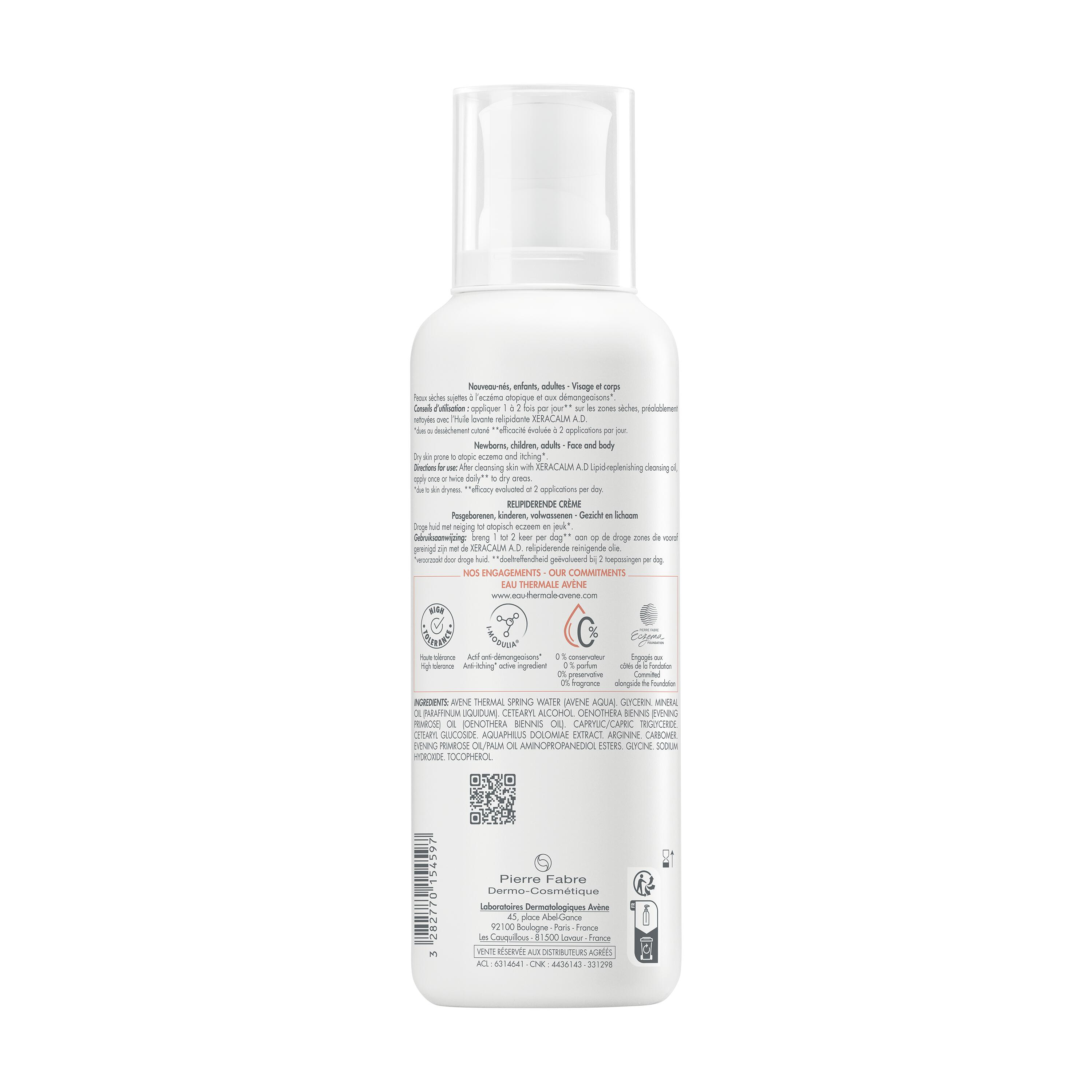 Eau Thermale Avène - XERACALM A.D Crema Liporestitutiva 400 ml