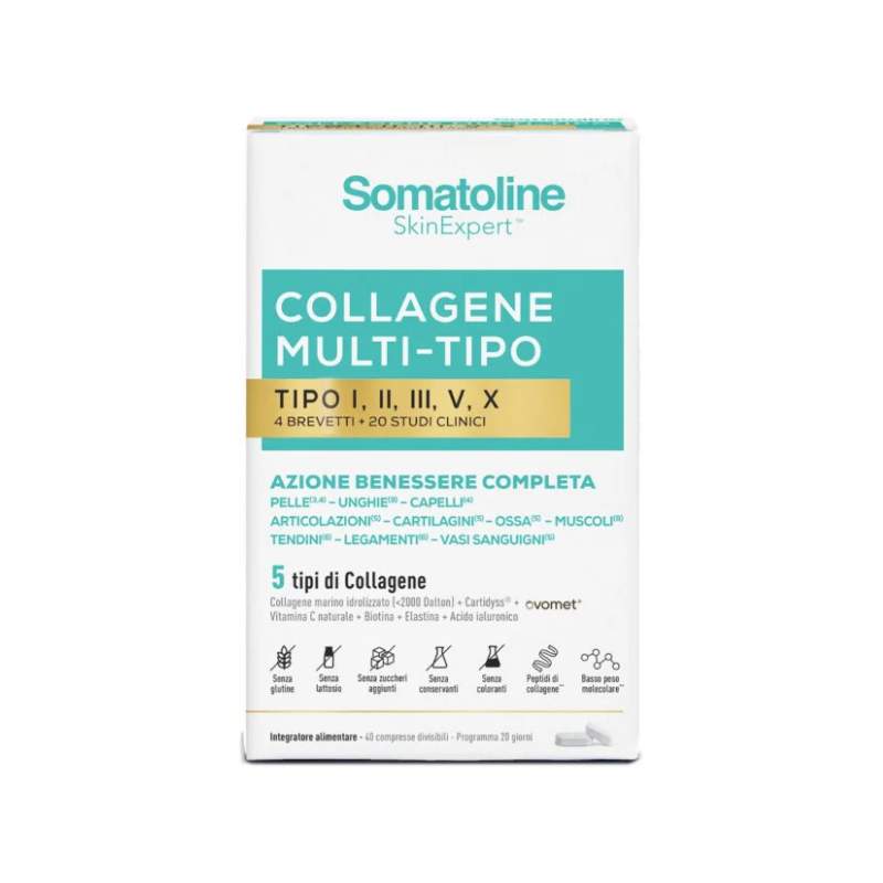 Somatoline SkinExpert Multi-Tipo 40 Compresse - Integratore Di Collagene