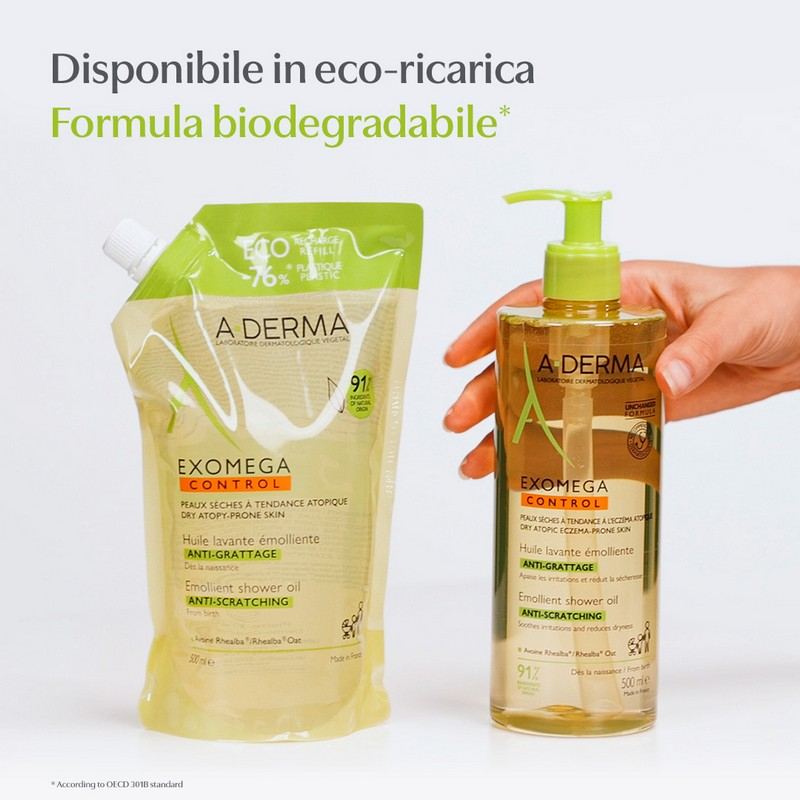 A-DERMA EXOMEGA CONTROL OLIO LAVANTE EMOLLIENTE ANTI-GRATTAGE 750 ml A-DERMA EXOMEGA CONTROL OLIO LAVANTE EMOLLIENTE ANTI-GRATTAGE 750 ml