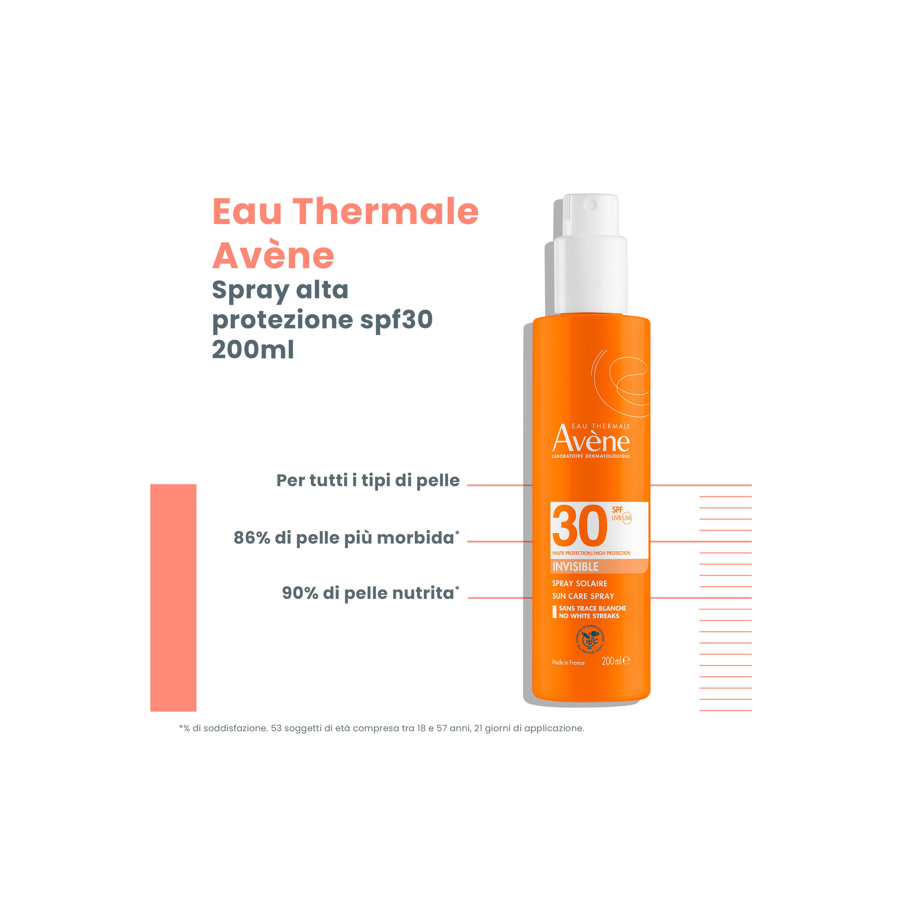 Avène - Spray Solare SPF30 Protezione Alta Viso E Corpo 200 ml
