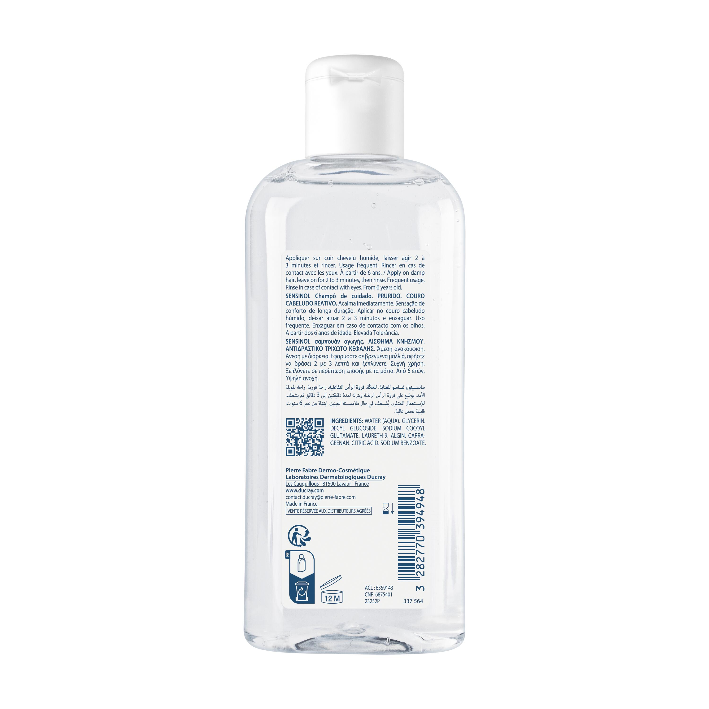 Ducray Sensinol - Shampoo Trattante Per Cuoio Capelluto Sensibile E Reattivo 200 ml