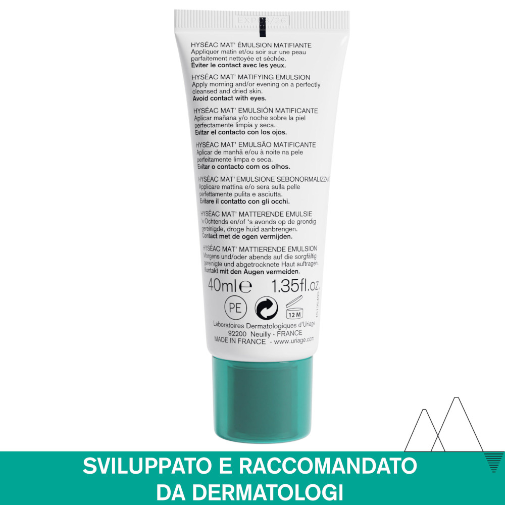 Uriage Hyséac Mat Trattamento Opacizzante Viso 40 ml Uriage Hyséac Mat Trattamento Opacizzante Viso 40 ml
