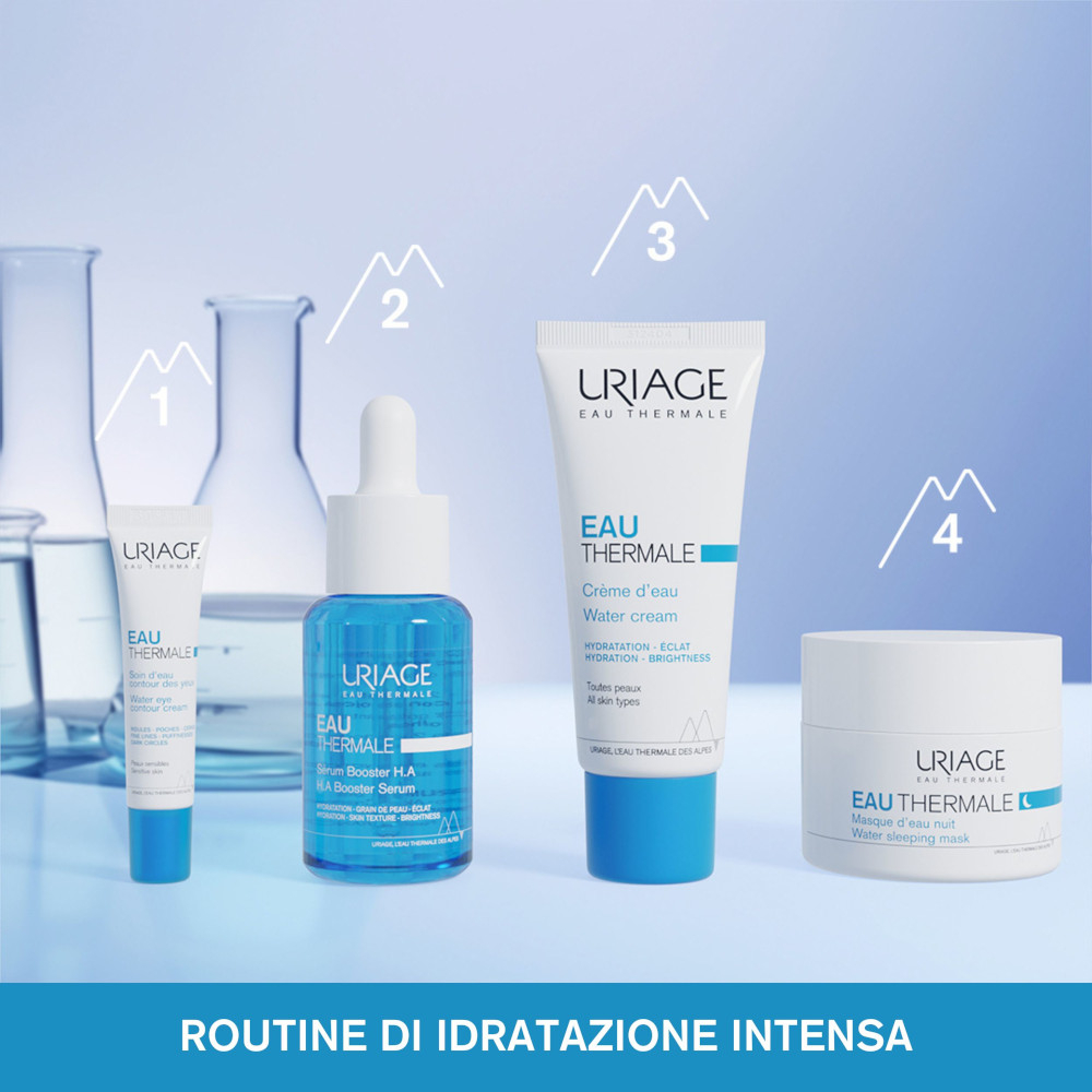 URIAGE EAU THERMALE Crema viso idratante con ACIDO IALURONICO I 24H di Idratazione, luminosità e morbidezza - 40 ml