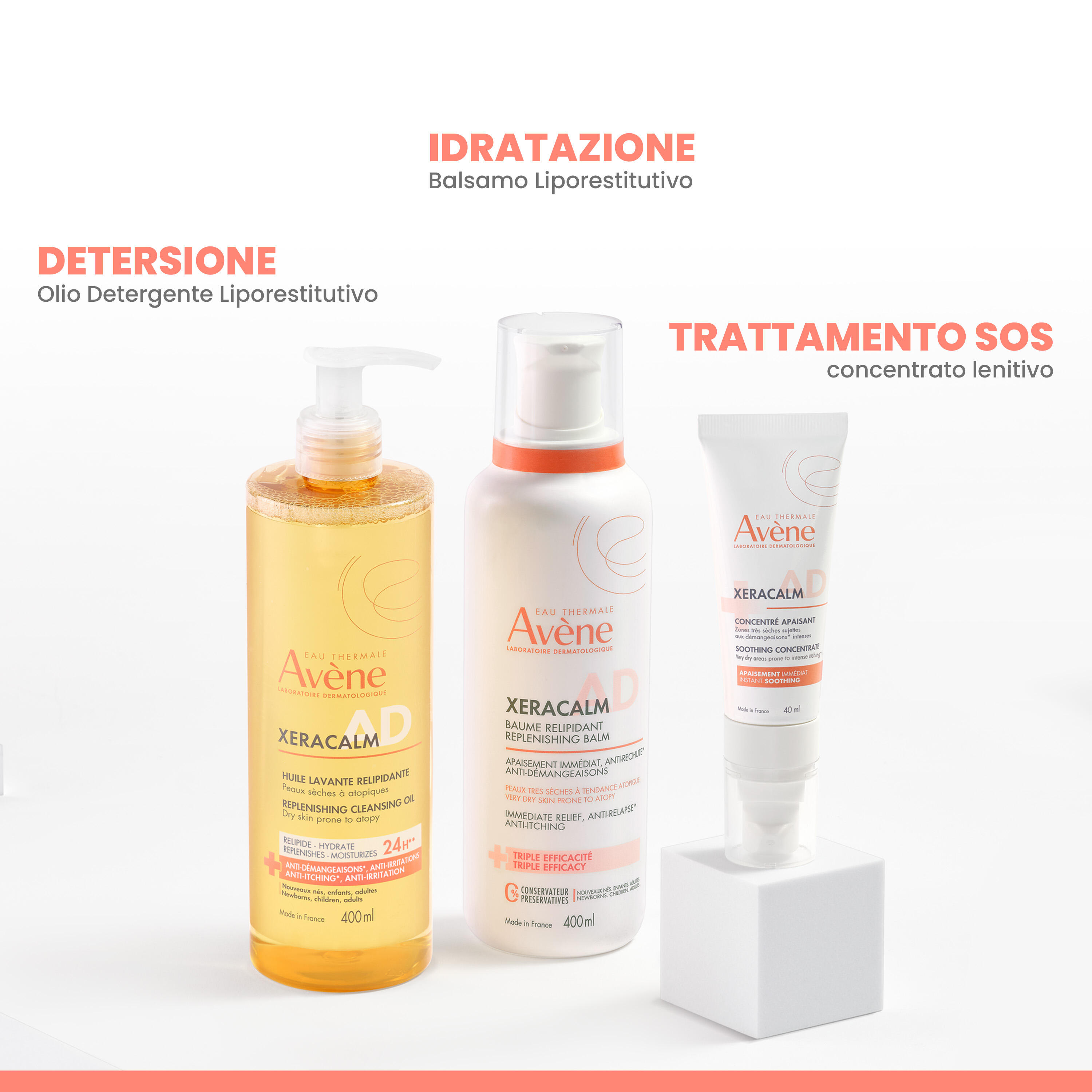 Avène Xeracalm AD - Balsamo Liporestitutivo Per Pelle Molto Secca E Atopica 400 ml