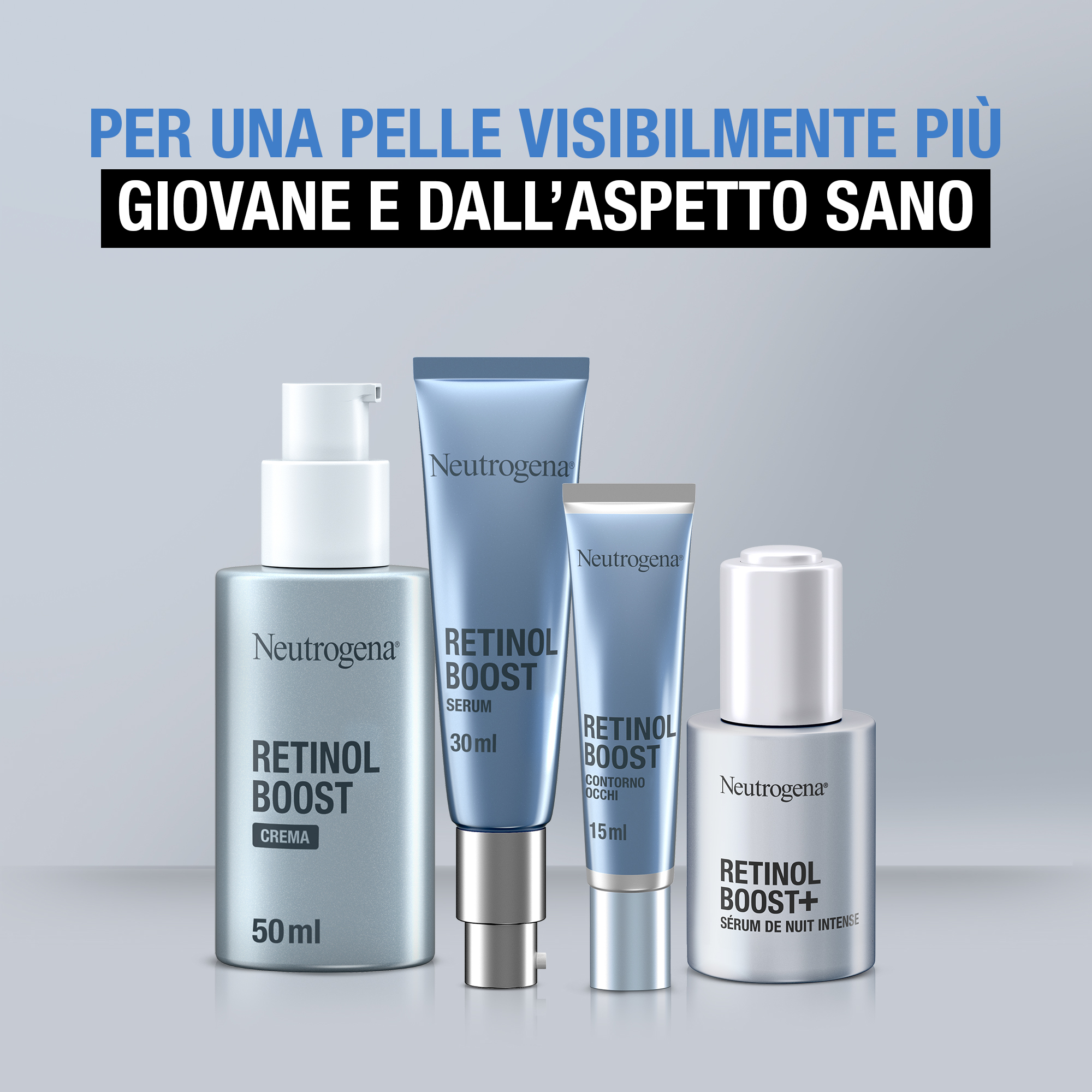 Neutrogena Retinol Boost + Siero Notte Intenso 30 ml, Siero viso con 0,23% Retinolo Puro antirughe Neutrogena Retinol Boost + Siero Notte Intenso 30 ml, Siero viso con 0,23% Retinolo Puro antirughe