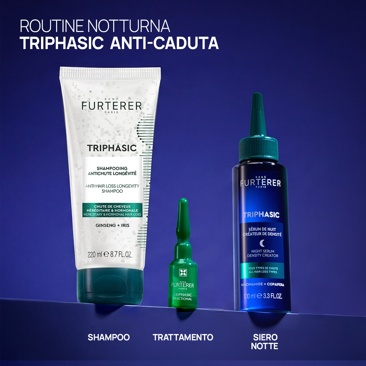 René Furterer Triphasic - Siero Notte Trifasico Ad Azione Densificante 100 ml