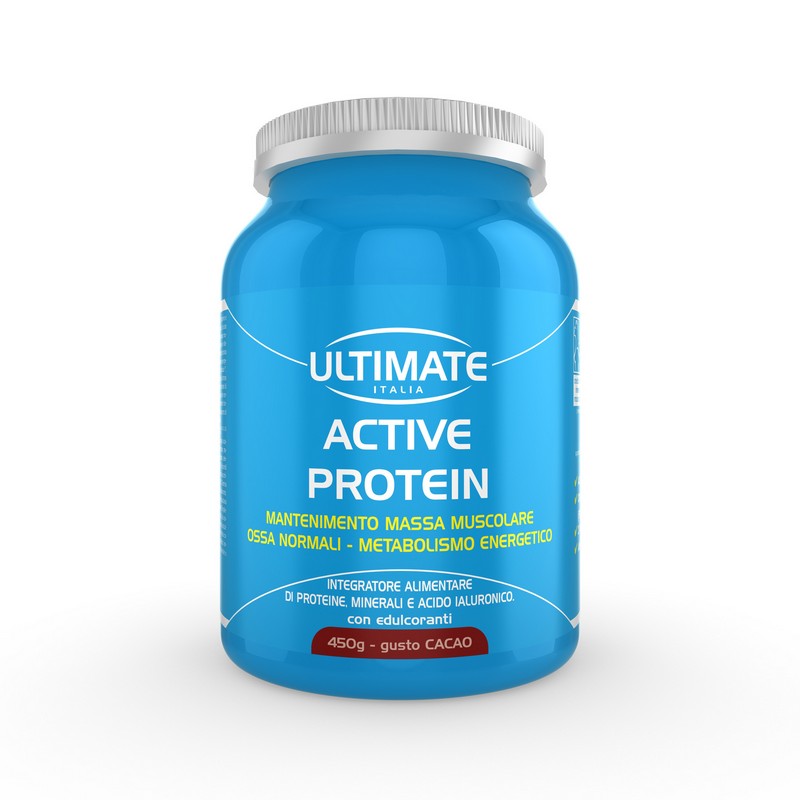 Ultimate Italia Active Protein Gusto Cacao - Integratore Per La Massa Muscolare 450 g