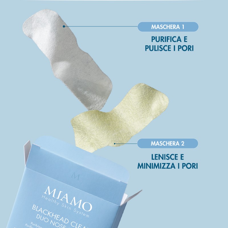Miamo Acnever - Blackhead Clear Duo Nose Mask - 5 Maschere Anti-Acne