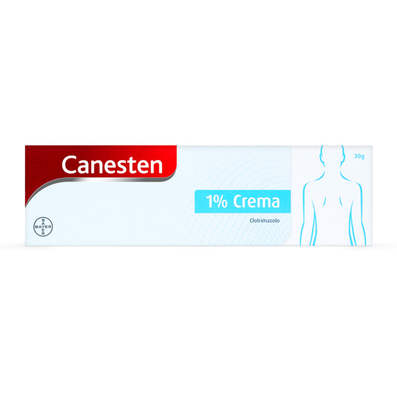 Canesten Crema Dermatologica, per il Trattamento di Micosi, Funghi della Pelle e Piedi, a base di Clotrimazolo 1%, con azione Antifungina e Antimicotica, Tubo da 30gr