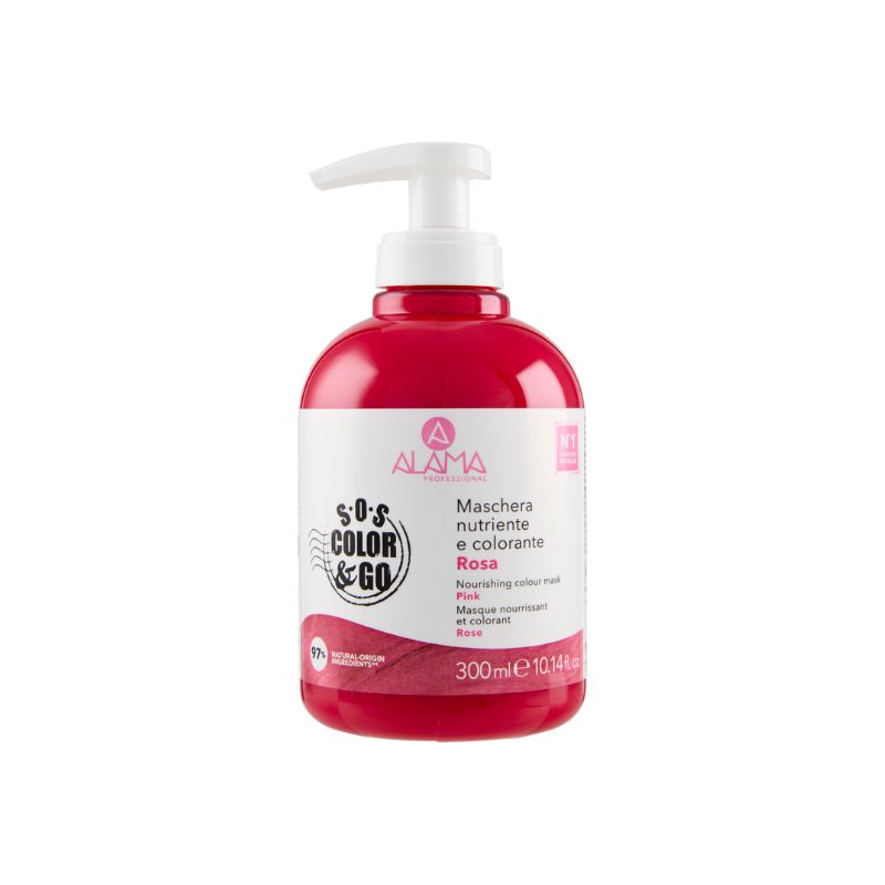 Alama Sos Color & Go - Maschera Nutriente Colorante Per Capelli Tonalità Rosa 300 ml