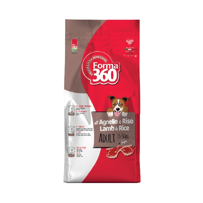 PET360 FORMA360 CANE MEDIUM ADULT AGNELLO RISO 3KG