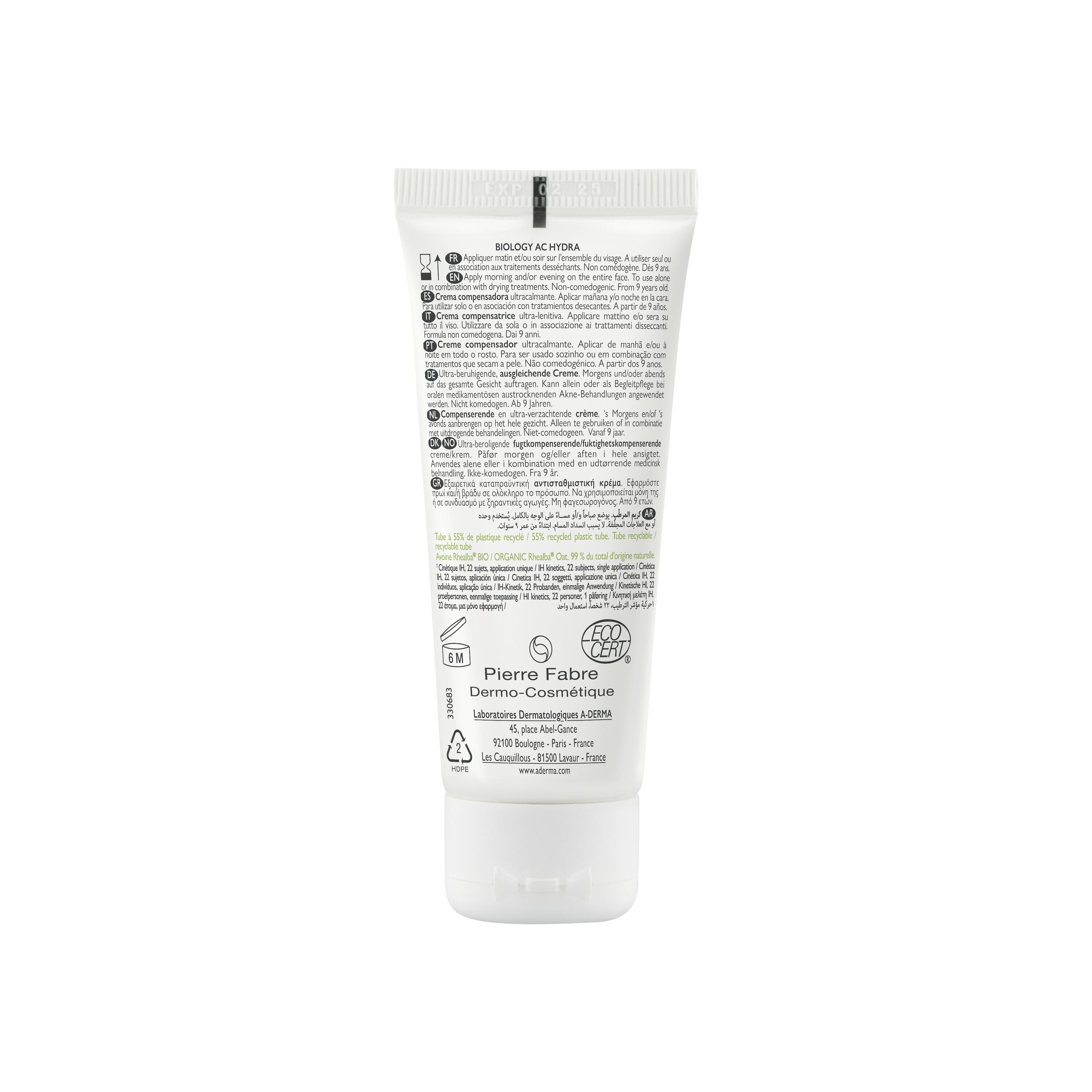 A-Derma Biology AC Hydra - Crema Compensatrice Ultra-Lenitiva 40 ml