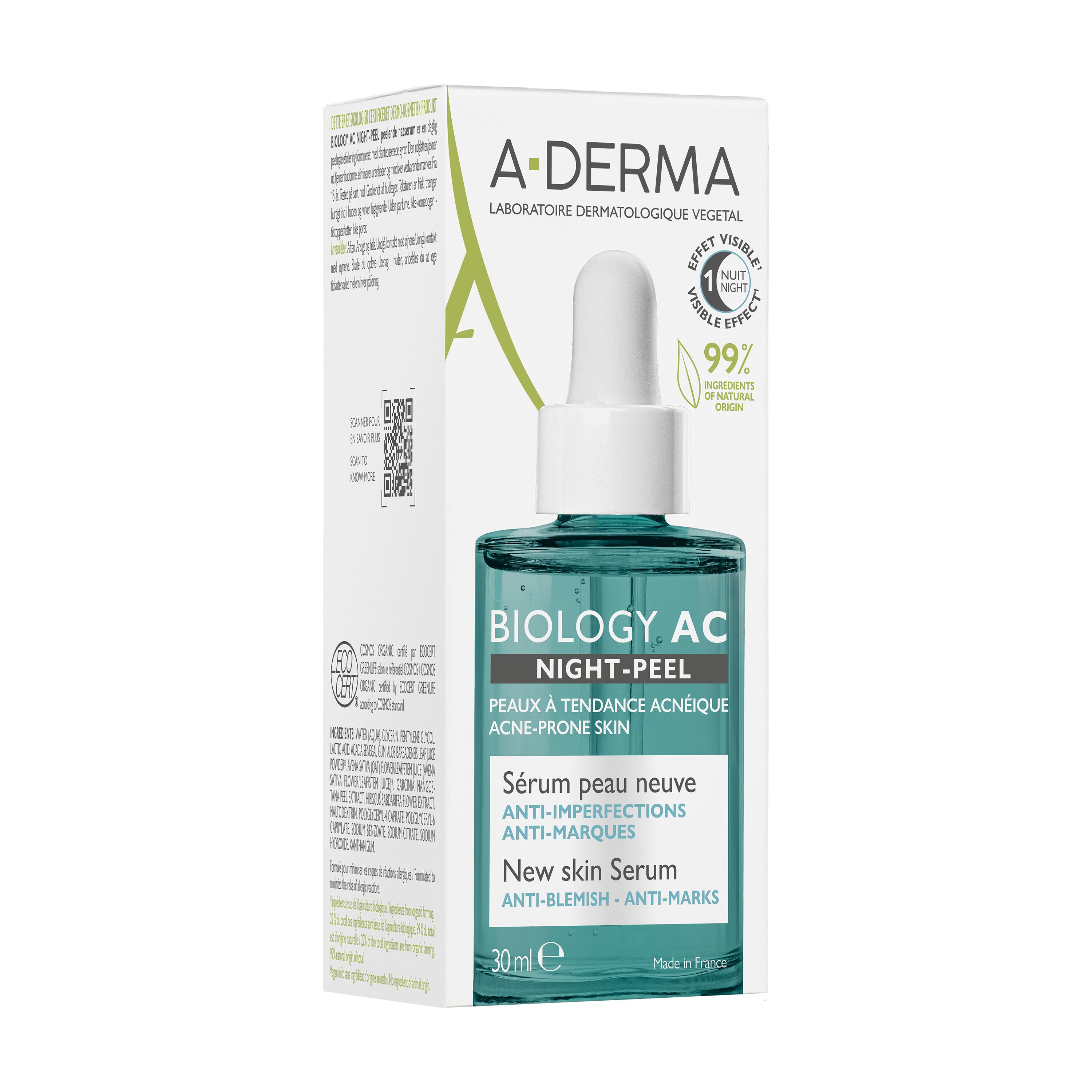 A-Derma Biology AC - Siero Pelle Nuova Night Peel 30 ml