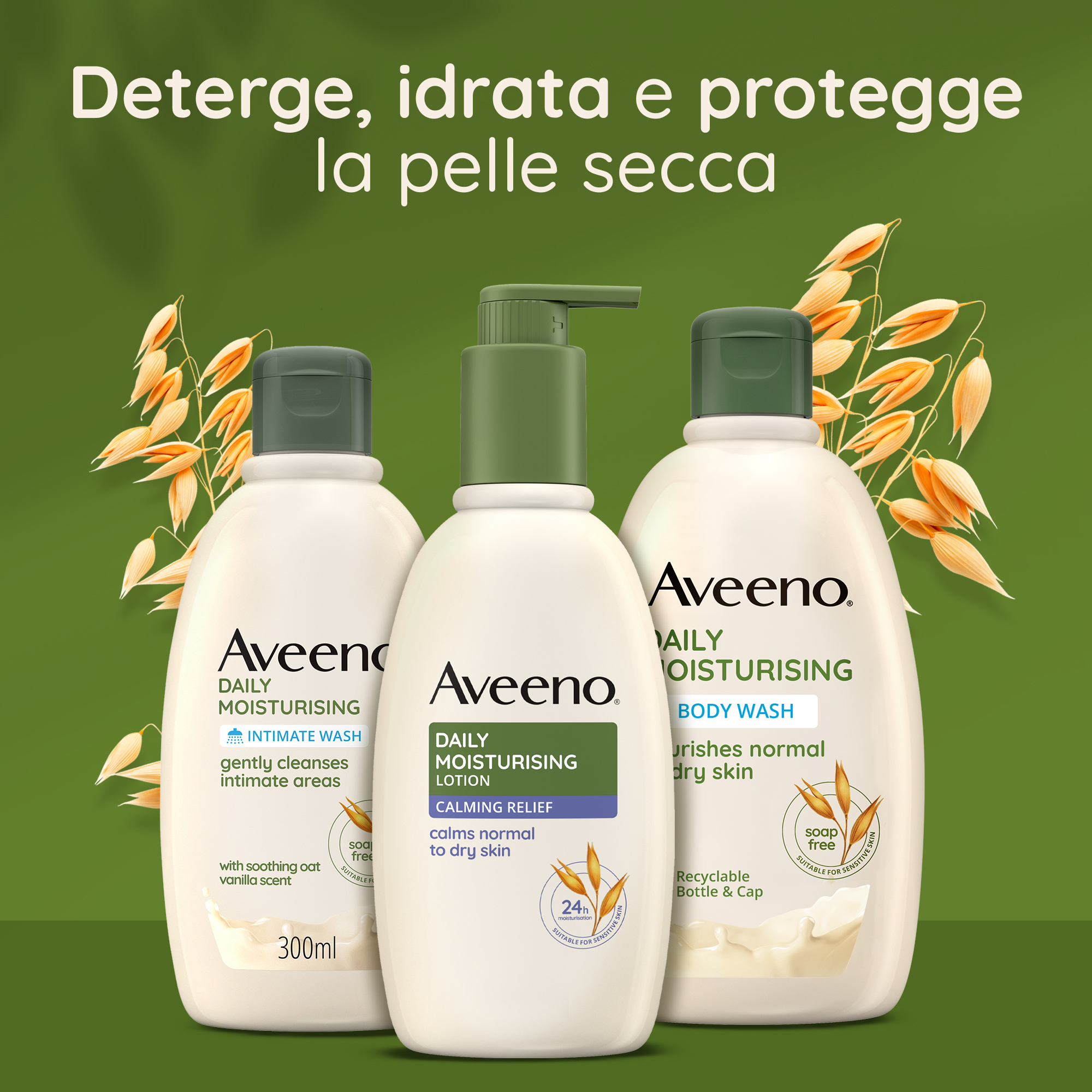 Aveeno Daily Mosturising Crema Idratante Corpo Lavanda 300 ml, Crema profumata all'aroma di Lavanda Aveeno Daily Mosturising Crema Idratante Corpo Lavanda 300 ml, Crema profumata all'aroma di Lavanda