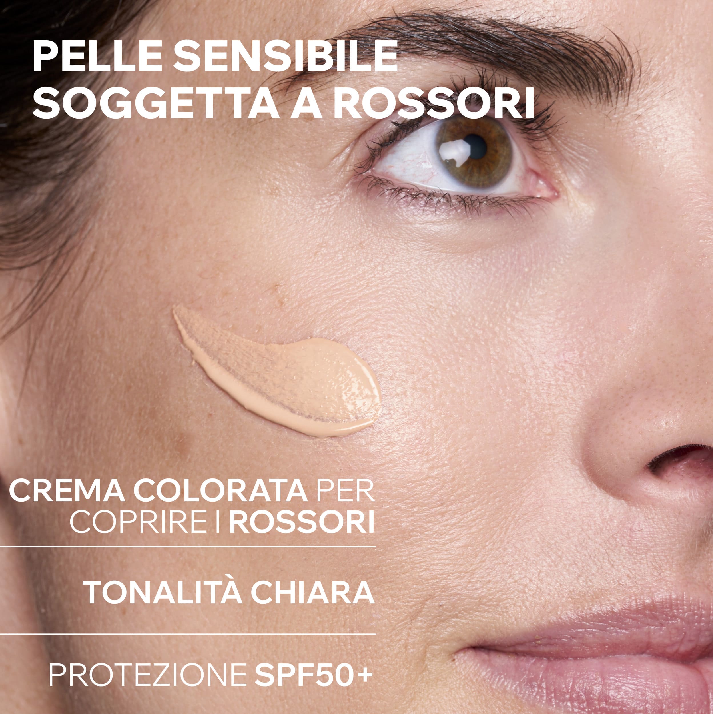 Uriage - Roseliane - Crema Colorata Anti-Rossori SPF50+ Lenitiva Viso 40 ml - Tonalità Chiara