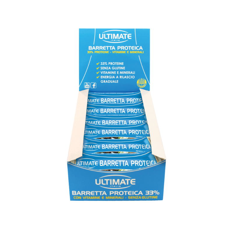Ultimate Italia - 24 Barrette Proteiche Gusto Vaniglia E Cookies Da 40 g