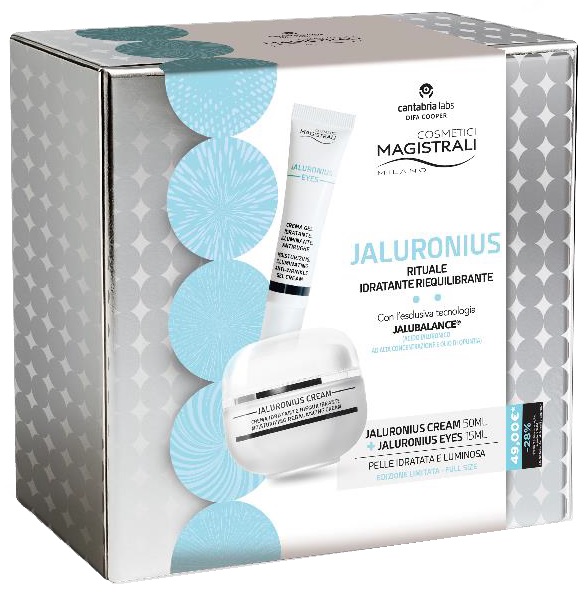 Jaluronius Rituale 2025 Eyes + Cream Idratante Viso per Pelle Luminosa e Idratata 15+50ml