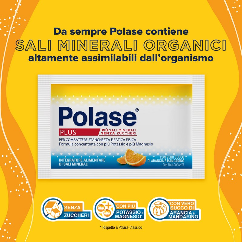Polase Plus più Magnesio e Potassio Integratore Alimentare Sali Minerali Arancia Mandarino 24 +24 Bustine Polase Plus più Magnesio e Potassio Integratore Alimentare Sali Minerali Arancia Mandarino 24 +24 Bustine