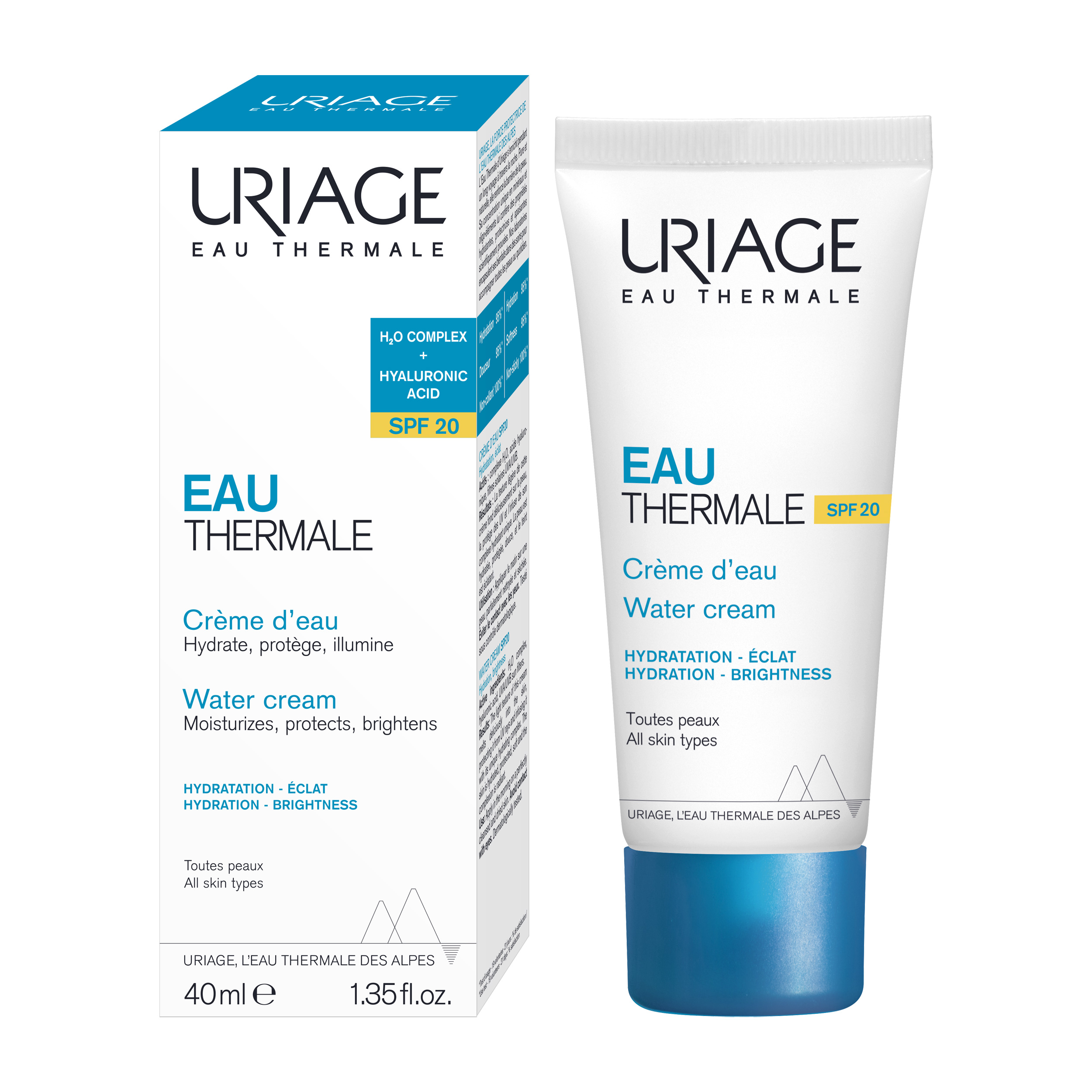 Uriage - Eau Thermale - Crema All'Acqua Leggera Idratante SPF20 Viso 40 ml