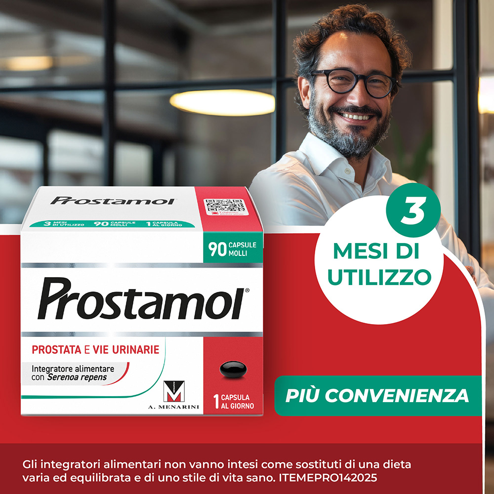 Prostamol Integratore Prostata e Vie Urinarie 90 Capsule Molli