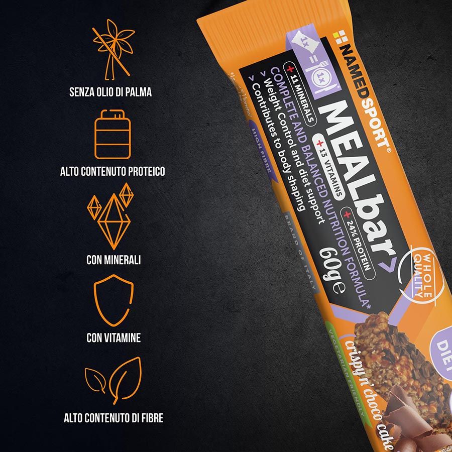 Named Sport Mealbar - Barretta Sostitutiva Del Pasto Gusto Crispy N' Choco 60 g