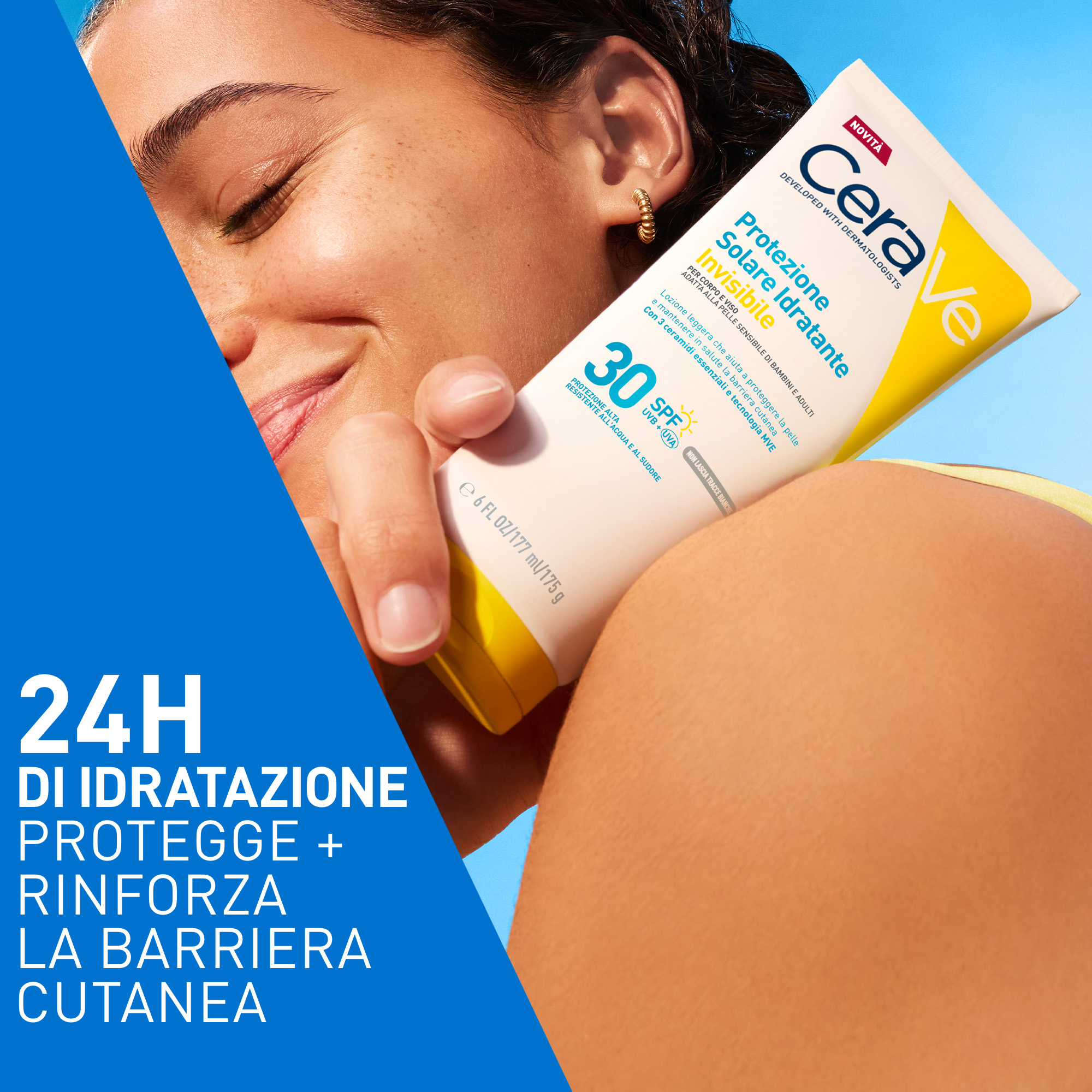 Cerave - Protezione Solare Idratante Invisibile Viso E Corpo SPF30 Per Pelli Da Normali A Secche 75 ml