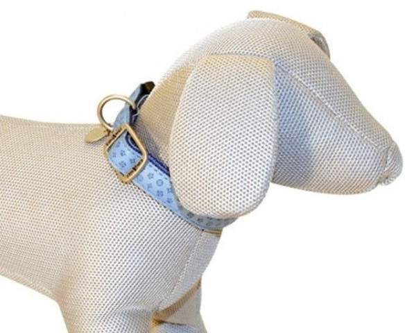 CROCI COLLARE MYLORD SIMILPELLE REGOLABILE AZZURRO 10MMx20/30CM (REF. C5080087)