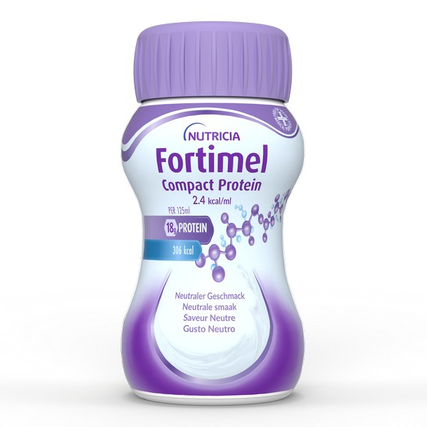 Nutricia Fortimel Compact Protein, Gusto Neutro, Ipercalorico e Iperproteico, 4x125ml