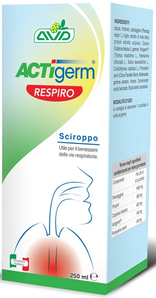 AVD Reform Actigerm Respiro Sciroppo Integratore per Vie Respiratorie 250 ml