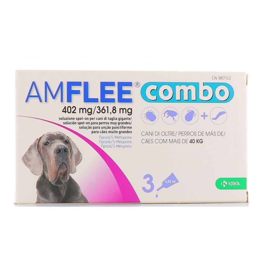 AMFLEE COMBO*3PIP402MG+361,8 VET