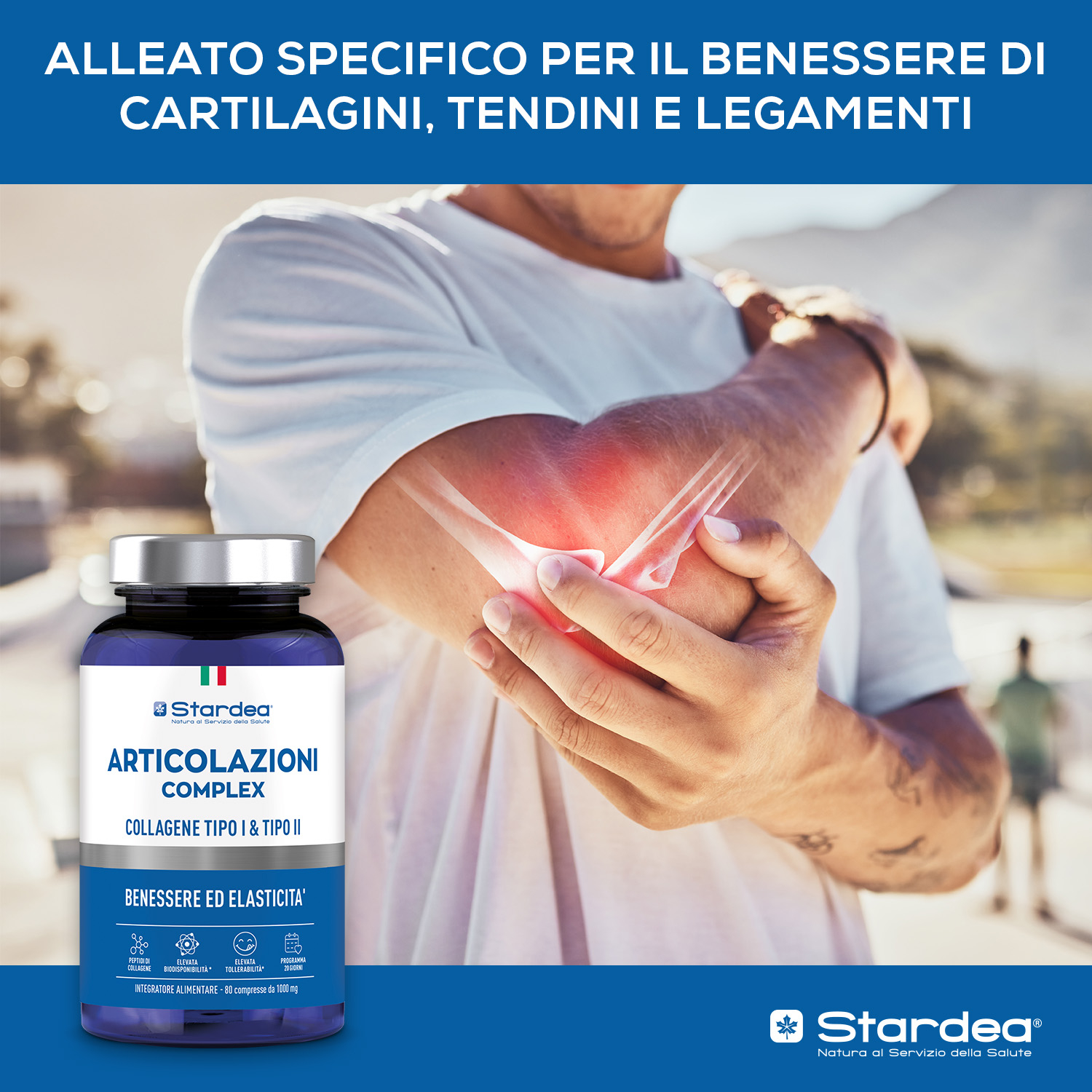 STARDEA ARTICOLAZIONI COMPLEX Compresse - COLLAGENE TIPO I & TIPO II - INTEGRATORE ALIMENTARE - BENESSERE ED ELASTICITA' ARTICOLARE STARDEA ARTICOLAZIONI COMPLEX Compresse - COLLAGENE TIPO I & TIPO II - INTEGRATORE ALIMENTARE - BENESSERE ED ELASTICITA' ARTICOLARE