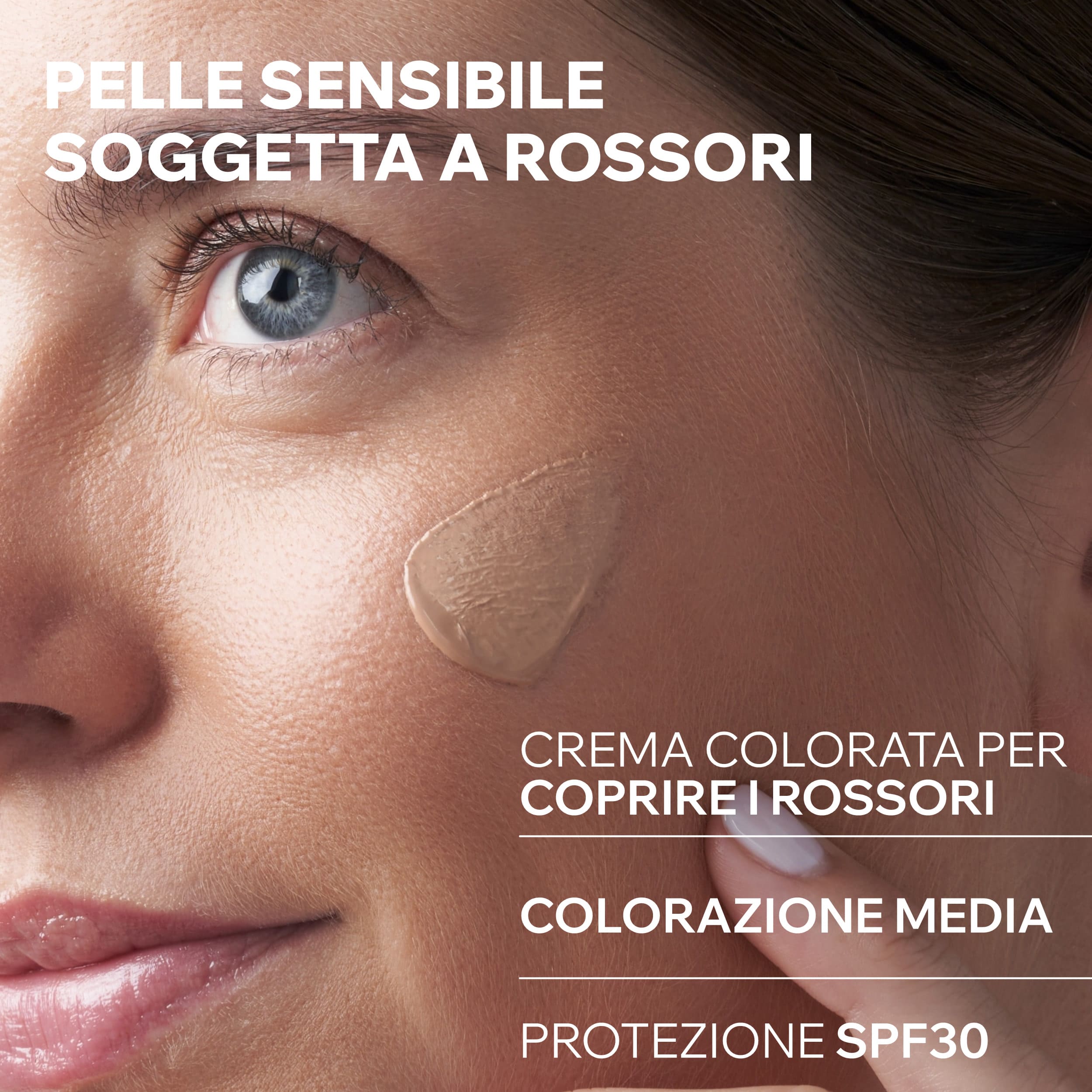 Uriage - Roseliane - Crema Colorata Anti-Rossori SPF30 Lenitiva Viso 40 ml - Tonalità Media