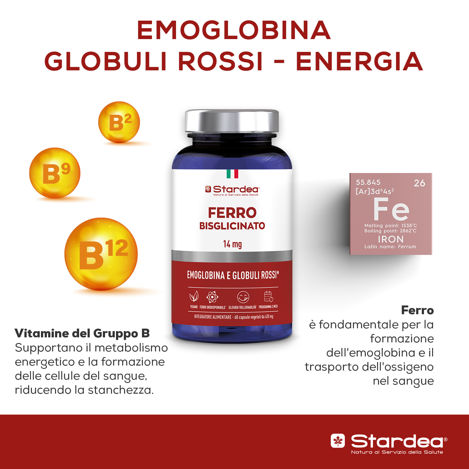 STARDEA FERRO BISGLICINATO 14 MG Compresse INTEGRATORE ALIMENTARE STARDEA FERRO BISGLICINATO 14 MG Compresse INTEGRATORE ALIMENTARE