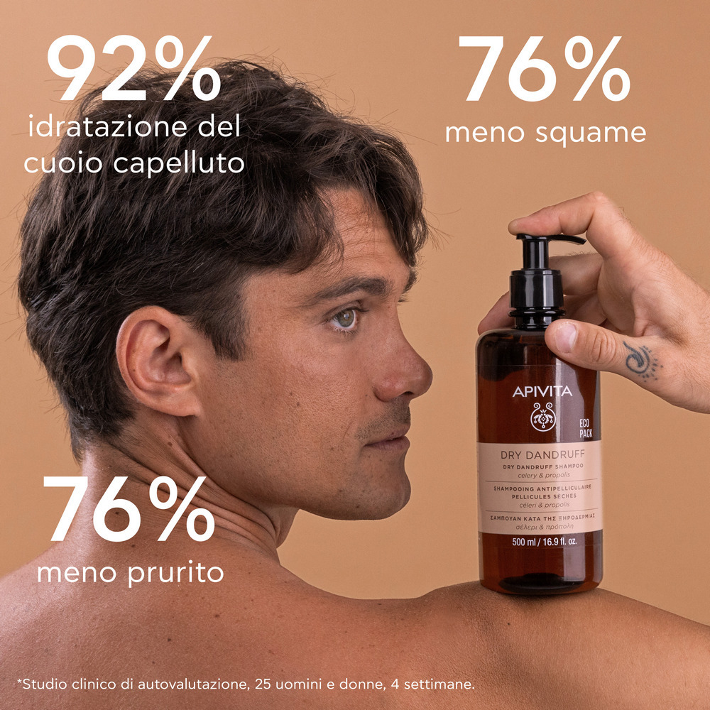 Apivita Dry Dandruff - Shampoo Antiforfora Per Cuoio Capelluto Secco 500 ml