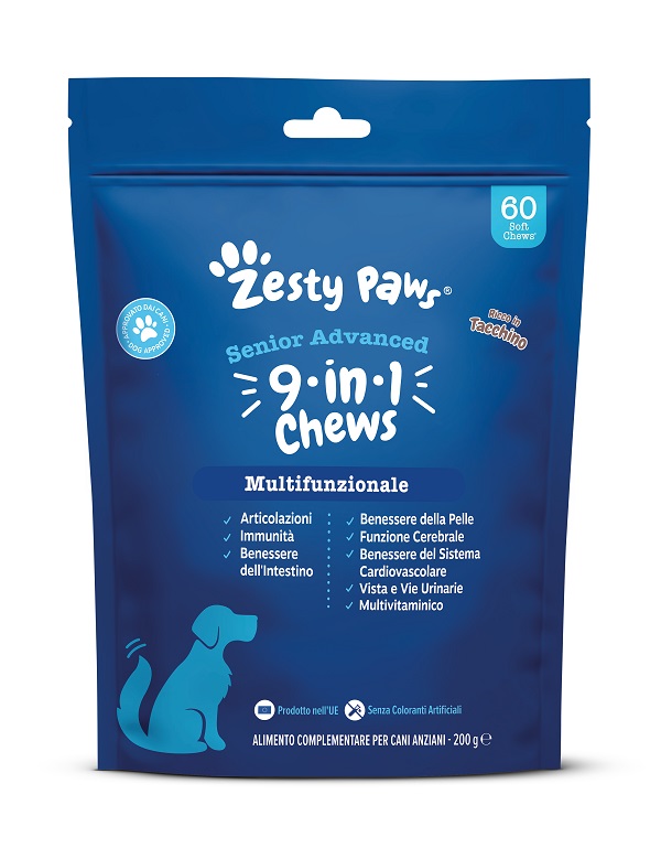 ZESTY PAWS SENIOR 9in1 - Alimento complementare per cani anziani - 60 Chews ZESTY PAWS SENIOR 9in1 - Alimento complementare per cani anziani - 60 Chews