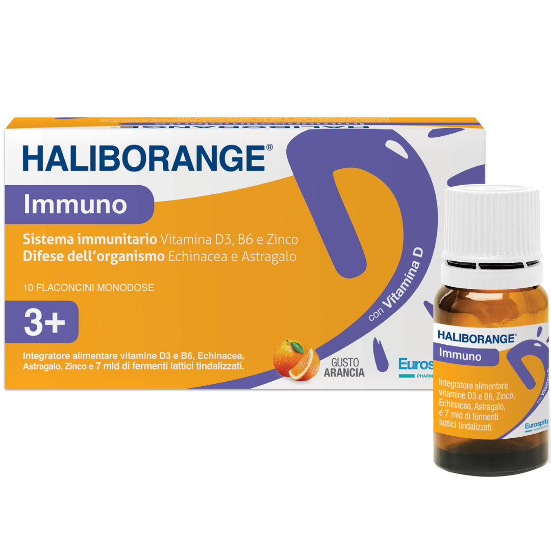 Haliborange IMMUNO Integratore immunostimolante Sistema Immunitario 10 Flaconcini 
