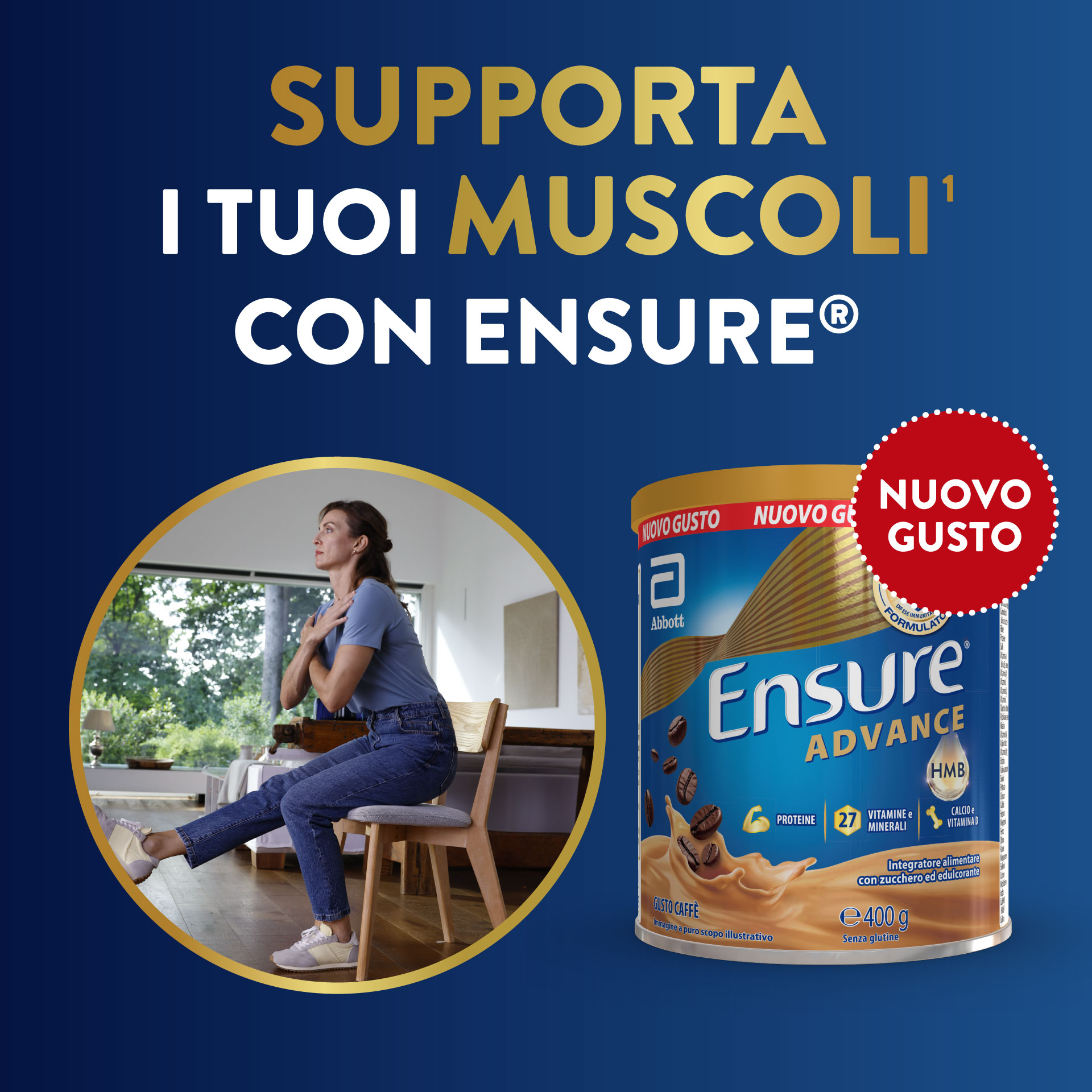 Ensure Advance Gusto Caffè 400 g - Integratore Di Vitamine E Minerali