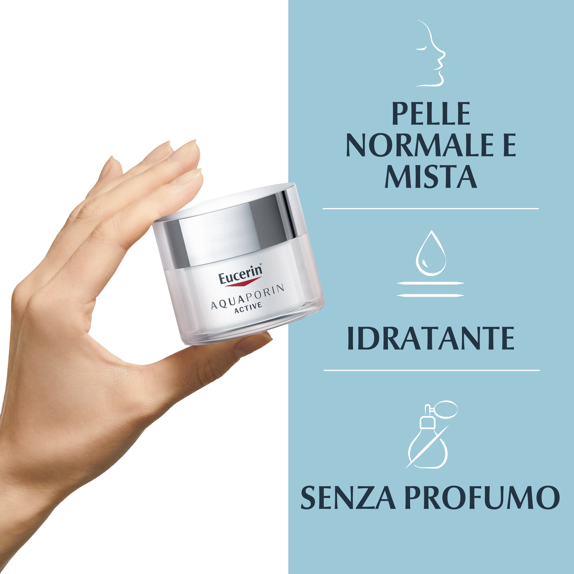 Eucerin Aquaporin Active Crema Rinfrescante Viso Pelle Normale 50 ml Eucerin Aquaporin Active Crema Rinfrescante Viso Pelle Normale 50 ml
